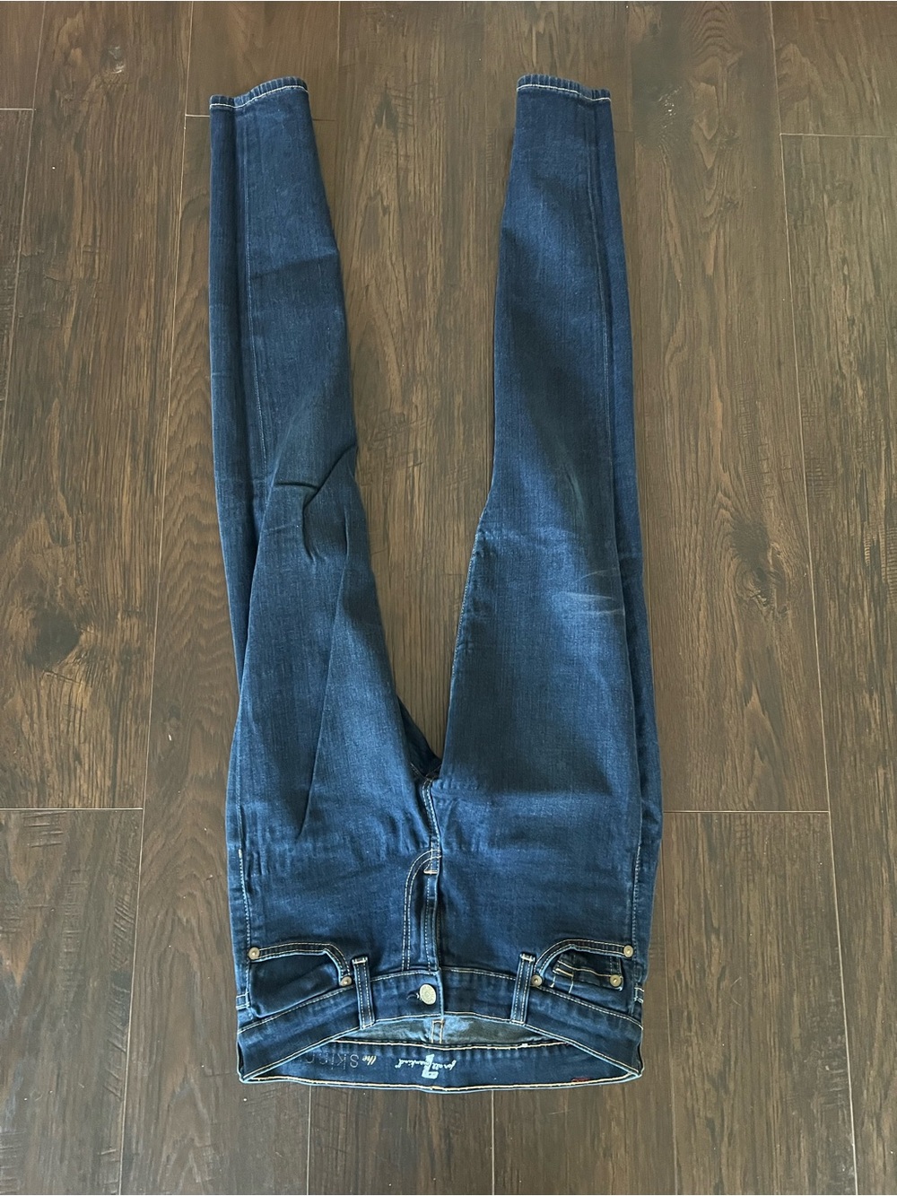 7 For All Mankind Women's Dark Blue Skinny Jeans